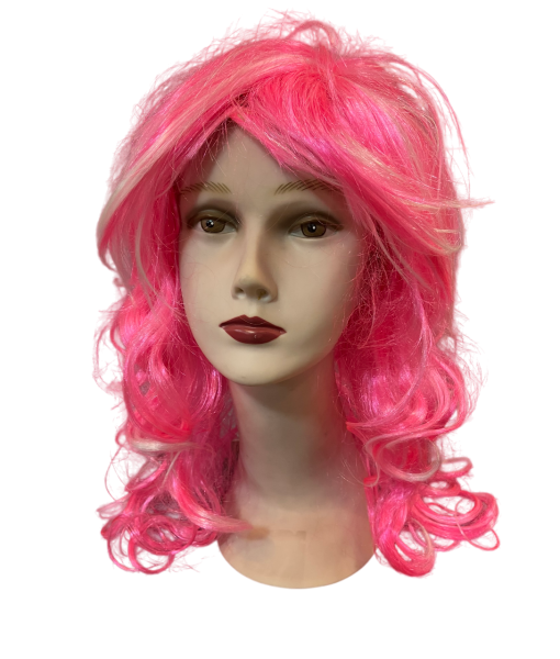 Карнавальный парик «Волна» розовый